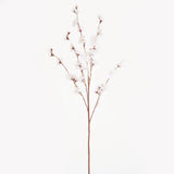2 Branches | 42inch Tall Ivory Artificial Silk Carnation Flower Stems