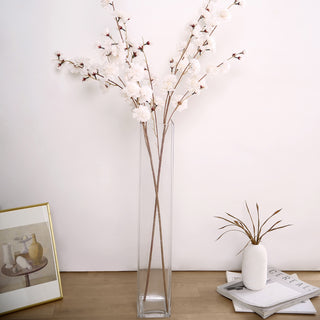 Enhance Your Décor with Ivory Artificial Silk Carnation Flower Stems