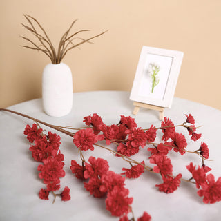 Low-Maintenance Beauty: Red Artificial Silk Carnation Flower Stems
