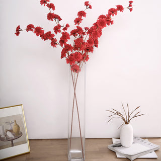 Brighten Up Your Space with Red Artificial Silk Carnation Flower Stems