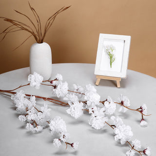 Create a Captivating Atmosphere with Tall White Artificial Silk Carnation Flower Stems