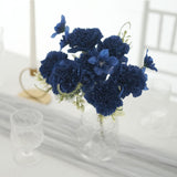 3 Pack | 14inch Navy Blue Artificial Silk Carnation Flower Arrangements