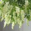 55inch Cream Artificial Silk Hanging Wisteria Vine Flower Chandelier
