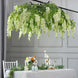 55inch Cream Artificial Silk Hanging Wisteria Vine Flower Chandelier