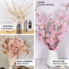 4 Bushes | 40inch Tall Cream Artificial Silk Cherry Blossom Flowers, Branches