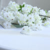 4 Bushes | 40inch Tall White Artificial Silk Cherry Blossom Flowers, Branches#whtbkgd 