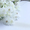 4 Bushes | 40inch Tall White Artificial Silk Cherry Blossom Flowers, Branches