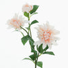 30" Tall Blush/Rose Gold Artificial Dahlia Silk Flower Stems, Faux Floral Spray#whtbkgd