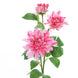 30" Tall Fuchsia Artificial Dahlia Silk Flower Stems, Faux Floral Spray#whtbkgd
