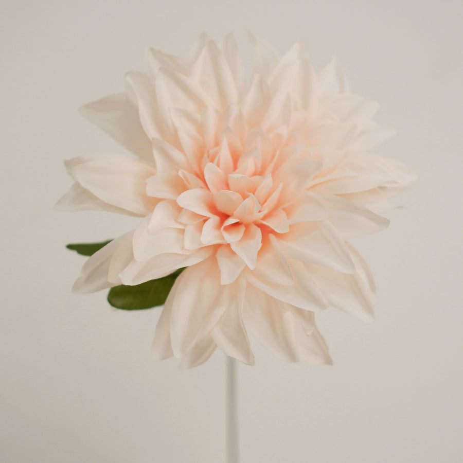 2 Bouquets | 20inch Blush/Rose Gold Artificial Silk Dahlia Flower Bushes