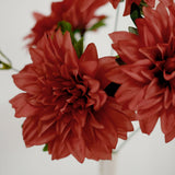 2 Bouquets | 20inch Dusty Rose Artificial Silk Dahlia Flower Spray Bushes#whtbkgd