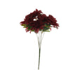 2 Bouquets | 20inch Burgundy Artificial Silk Dahlia Flower Spray Bushes