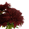 2 Bouquets | 20inch Burgundy Artificial Silk Dahlia Flower Spray Bushes