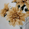 2 Bouquets | 20inch Champagne Artificial Silk Dahlia Flower Spray Bushes#whtbkgd