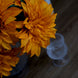 2 Bouquets | 20inch Orange Artificial Silk Dahlia Flower Spray Bushes