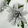 2 Bouquets | 20inch Silver Artificial Silk Dahlia Flower Spray Bushes#whtbkgd