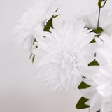 2 Bouquets | 20inch White Artificial Silk Dahlia Flower Spray Bushes#whtbkgd