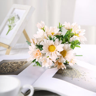 Bring Nature's Beauty Indoors with Blush Decorative Silk Daisy Bouquet