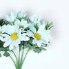 4 Bushes | 11inch Baby Blue Artificial Silk Daisy Flower Bouquet Branches#whtbkgd