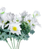 4 Bushes | 11inch White Artificial Silk Daisy Flower Bouquet Branches#whtbkgd