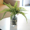 20inch Artificial Boston Fern Green Leaf Plant, Premium Real Touch Indoor Spray