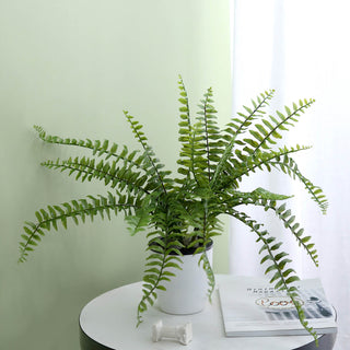 Create a Serene Atmosphere with the 20" Artificial Boston Fern Green Leaf Plant
