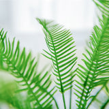 2 Stems | Artificial Green Cycas Fern Leaf Indoor Bushes, Faux Plants