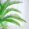2 Stems | Artificial Green Cycas Fern Leaf Indoor Bushes, Faux Plants