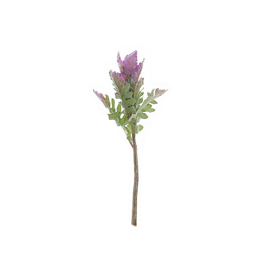 3 Stems | Artificial Dusty Miller Leaf Indoor Plant Bush, Faux Greenery