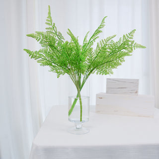 Add a Touch of Natural Green to Your Décor with 2 Stems of Green Artificial Asparagus Fern Leaf Plant