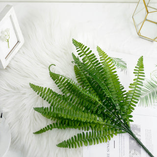 Enhance Your Space with the 2 Stems | 18" Green Artificial Boston Fern Leaf Plant