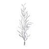 25 Pack | 6" Metallic Silver Artificial Fern Leaf Branch Stems, Vase Filler Floating Candle#whtbkgd