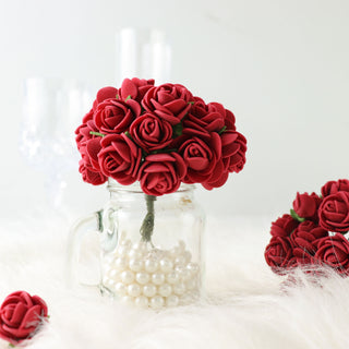 Elevate Your Decor with Burgundy Real Touch Artificial Roses