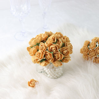 Create Your Own Floral Masterpieces with Gold Real Touch Artificial Roses