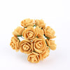 48 Roses | 1Inch Gold Real Touch Artificial DIY Foam Rose Flowers With Stem, Craft Rose Buds#whtbkgd