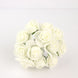 48 Roses | 1Inch Ivory Real Touch Artificial DIY Foam Rose Flowers With Stem, Craft Rose Buds#whtbkgd