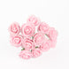 48 Roses | 1inch Tall Pink Real Touch Artificial DIY Foam Rose Flowers With Stem, Craft Rose Buds#whtbkgd