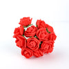 48 Roses | 1Inch Red Real Touch Artificial DIY Foam Rose Flowers With Stem, Craft Rose Buds#whtbkgd