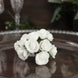 48 Roses | 1Inch White Real Touch Artificial DIY Foam Rose Flowers With Stem, Craft Rose Buds