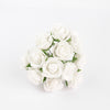 48 Roses | 1Inch White Real Touch Artificial DIY Foam Rose Flowers With Stem, Craft Rose Buds#whtbkgd