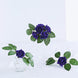 24 Roses | 2inch Purple Artificial Foam Flowers With Stem Wire and Leaves