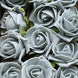 24 Roses | 2inch Silver Artificial Foam Flowers With Stem Wire and Leaves#whtbkgd