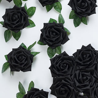 Create a Stunning Display with Black Artificial Foam Roses