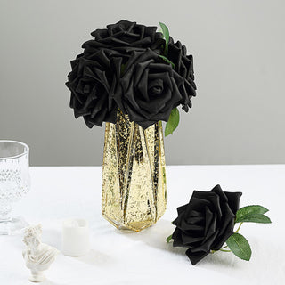 Add a Touch of Elegance with Black Artificial Foam Flowers