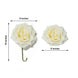 24 Roses | 5inch Cream Artificial Foam Flowers With Stem Wire and Leaves