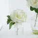 24 Roses | 5inch Ivory Artificial Foam Flowers With Stem Wire and Leaves