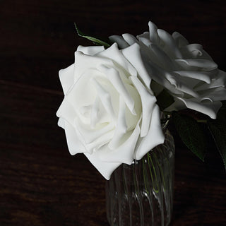 Realistic and Versatile: White Artificial Foam Roses for Wedding Decor
