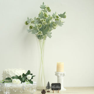 Elevate Your Decor with the Green Globe Thistle Floor Vase