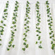 2 Pack | 5ft Dark & Light Green Artificial Leaf Garland, Flexible Vine