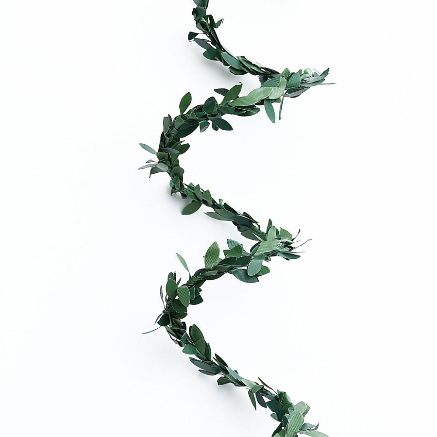 18ft | Mini Green Artificial Leaf Garland, Greenery With Flexible Vine